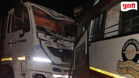 कशेडी घाटात एसटी बस व बल्करची समोरासमोर धडक ; ९ प्रवासी जखमी, सुदैवाने मोठा अनर्थ टळला