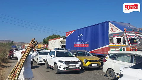Pune Nashik highway traffic jam