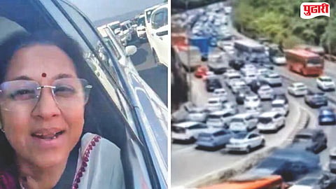 Mumbai Pune expressway traffic jam