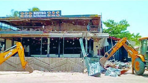 Goa Calangute Baga illegal constructions