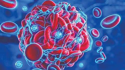 Artificial blood clots |