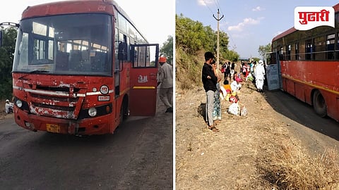 Chakur ST Bus accident | १२० प्रवाशांनी भरलेल्या बसचा पाटा तुटला; सुदैवाने मोठा अपघात टळला