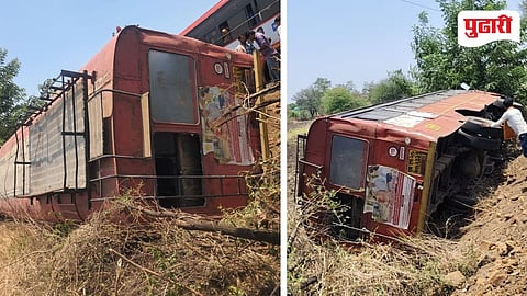 Latur ST bus accident | तांबट सांगवीजवळ बस पलटी; २१ प्रवासी जखमी, दोघांची प्रकृती गंभीर