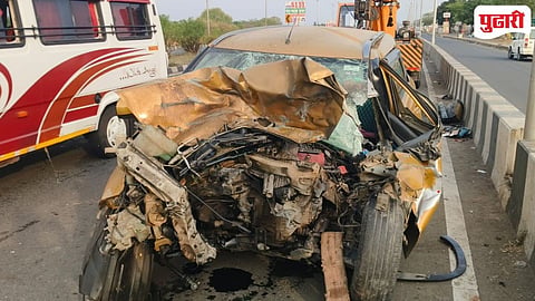 Pune Solapur Car Accident