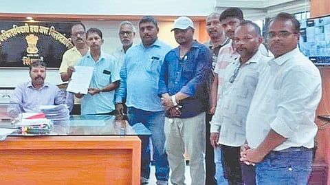 Ajgaon Block Soil Survey Protest