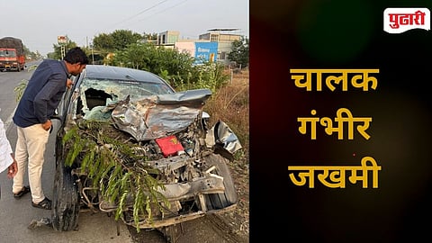 Kej Ambajogai Road Tempo Car Crash