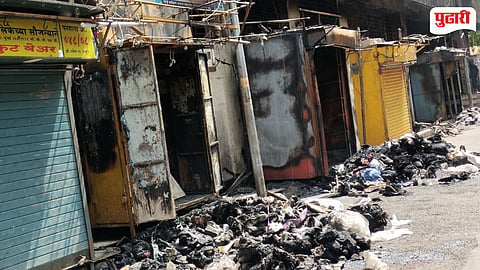 Thane Gavdevi market fire issue