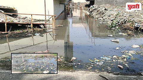Latur news | सार्वजनिक बांधकाम विभागाचा अजब कारभार; चाकुरात विकासकामांच्या नावाखाली वाहतेय 'गटारगंगा'