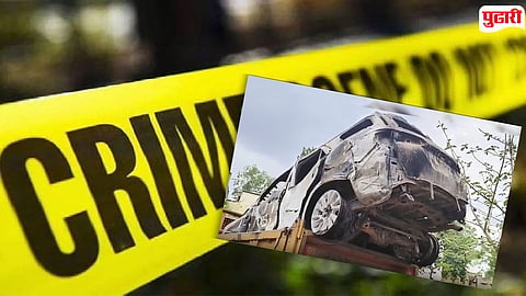 Crime News : भयंकर..! ट्रक्समध्ये अडकवून फॉर्च्युनर पेटवली; भाजप नेत्यासह ३ जणांचा होरपळून मृत्यू