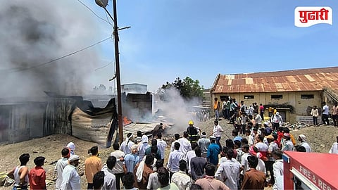 Gangakhed Scrap Godown Fire