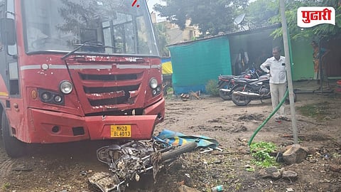 Hingoli Kalamnuri Bus Hits Bike