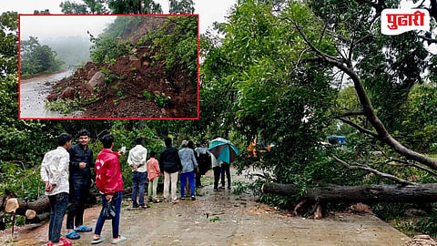 Vishalgad Road Blocked Rain