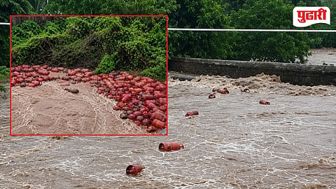 Panvel Patalganga River Gas Cylinders Swept Away