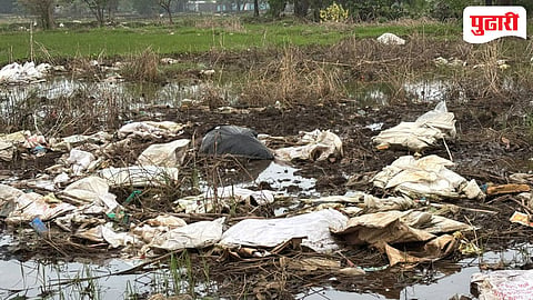 Plastic dumping impact : भंगार माफियांचे फावले, बळीराजाचे नुकसान; १४ गावांतील शेती आता प्लास्टिकच्या ढिगाऱ्याखाली