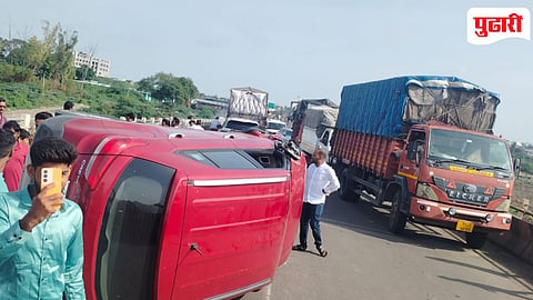 Beed accident news : शिंदेफना नदीवरील पुलावर भीषण अपघात; क्रेटाच्या धडकेत बैल गंभीर जखमी, चालकांसह तिघे जखमी