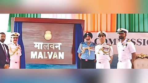Indian Navy: नौदलाच्या ताफ्यात ‘आयएनएस मालवण’ दाखल
