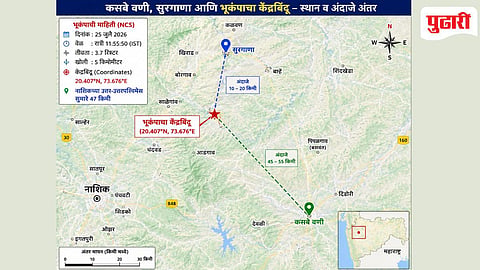 Nashik earthquake update : दिंडोरी तालुक्यासह वणी परिसरात सलग दोनदा भूकंपाचे सौम्य धक्के; नागरिकांमध्ये भीतीचे वातावरण