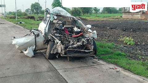 Washim accident: भीषण अपघात! उभ्या कंटेनरला कारची जोरदार धडक; चालक जागीच ठार...
