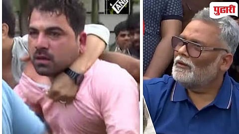 Pappu Yadav Attack | खासदार पप्पू यादव यांच्यावर हल्ल्याचा प्रयत्न : पत्रकार परिषदेत चप्पलफेक, चाकू आणल्याचा आरोप
