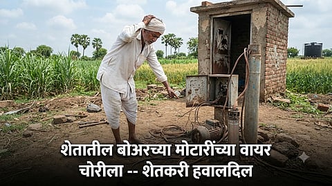 कोळपिंपरीतील १८ शेतकऱ्यांचे सोलार, बोअरच्या मोटारींच्या वायर चोरीला