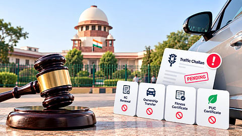 Unpaid Traffic Challan Vehicle Seizure Rules Supreme Court