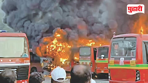 Mumbai BEST Bus Fire