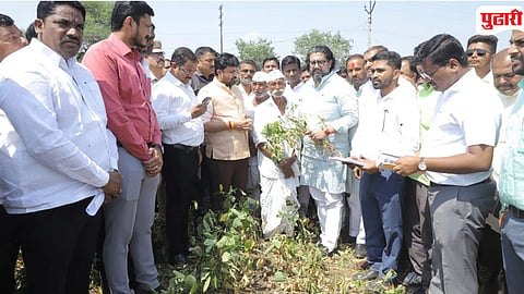 Shivendrasinhraje Bhosale Inspection Udgir Drought Situation