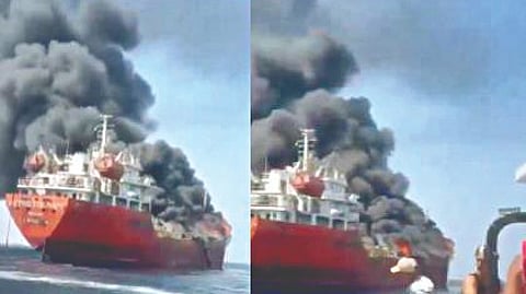 Drone Attack on Ship |