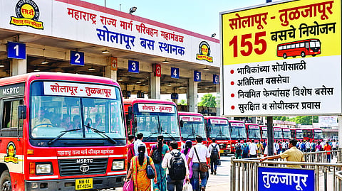 Tuljapur Bus Service : पौर्णिमेला तुळजापूरसाठी १५५ बसेस