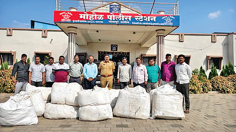 Solapur Tobacco Seizure : मोहोळमध्ये ४ लाखांचा तंबाखूचा साठा जप्त