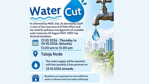 Panvel Taloja water supply shutdown