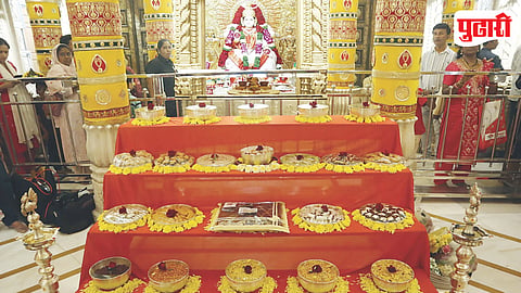Sarasbaug Mahalaxmi Temple Annakut Offering