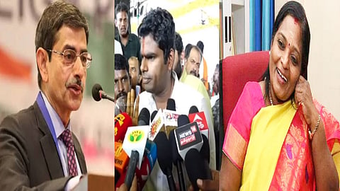 ஆர்.என். ரவி-அண்ணாமலை-தமிழிசை
