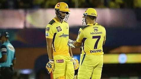 dube - dhoni