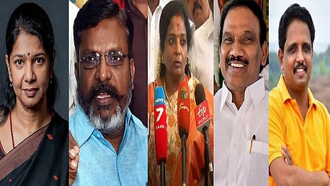 கனிமொழி, திருமாவளவன், தமிழிசை, ஆ.ராசா, சு. வெங்கடேசன்