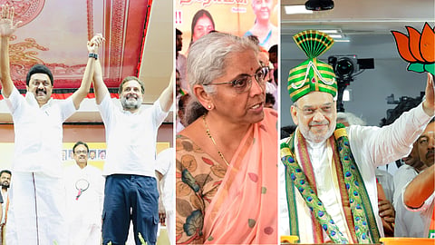 மு.க.ஸ்டாலின் - ராகுல் காந்தி - நிர்மலா சீதாராமன் - அமித்ஷா