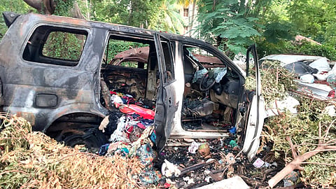Car fire accident