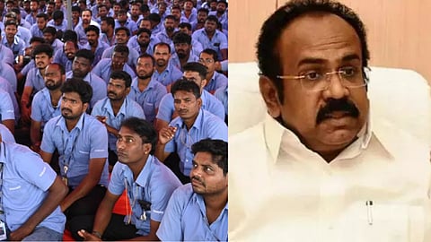சாம்சங் ஊழியர்களின் போராட்டம் - அமைச்சர் தென்னரசு