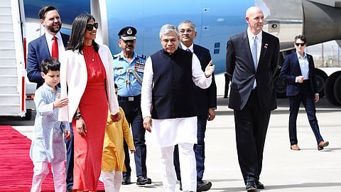 us vice president jd vance arrived india