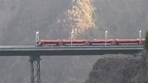 First freight train