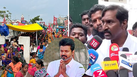 விஜயை சந்தித்த தூய்மை பணியாளர்கள்