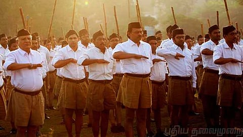 karnataka rss row bjp and congress clash
