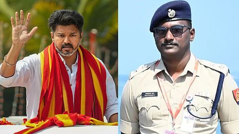 தவெக தலைவர் விஜய், கலைவாணன் ஐ.பி.எஸ்