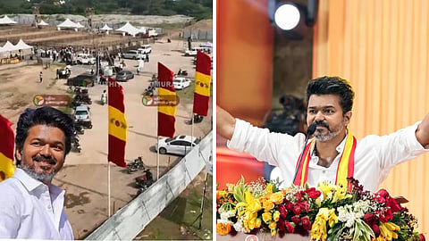 புதுச்சேரி மக்கள் சந்திப்பு கூட்டத்தில் பங்கேற்க சென்னையிலிருந்து புறப்பட்டார் தவெக தலைவர் விஜய்