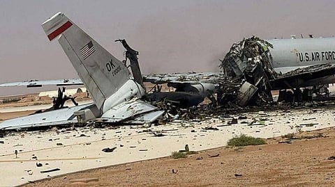 Iran attacked USAF E-3 Sentry destroyed at Prince Sultan Airbase in Saudi Arabia