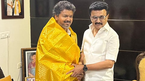 TN CM Vijays Meets in DMK Leder MK Stalin