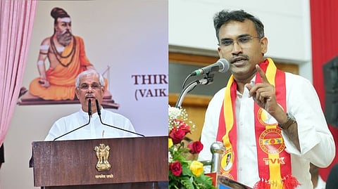 Minister Arunraj Slams Saffron-Clad Thiruvalluvar Portrait
