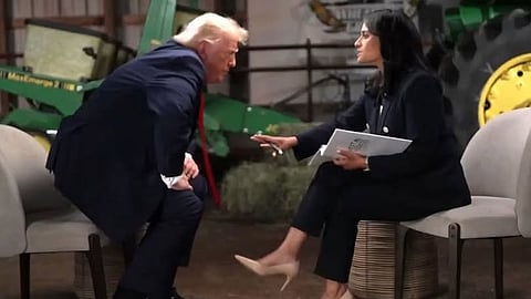 Trump threw the microphone