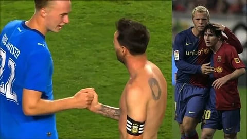 Daniel Gudjohnsen and messi