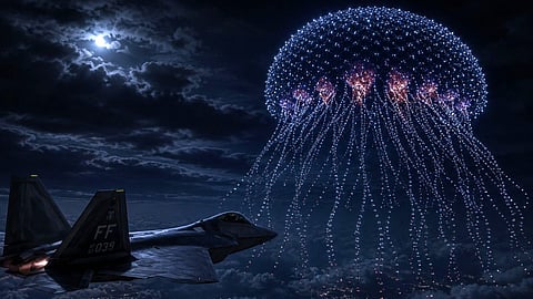 Iran's Jellyfish Drone Swarm Linked to US F-15E Jet Crash?